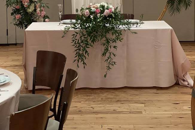 Head Table and Backdrop