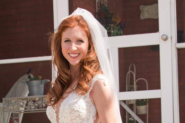 Bride and her bouquet