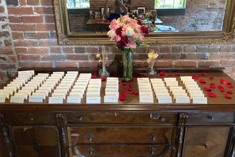 Place card table