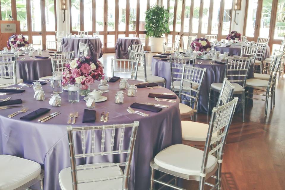 Lavender table cloths