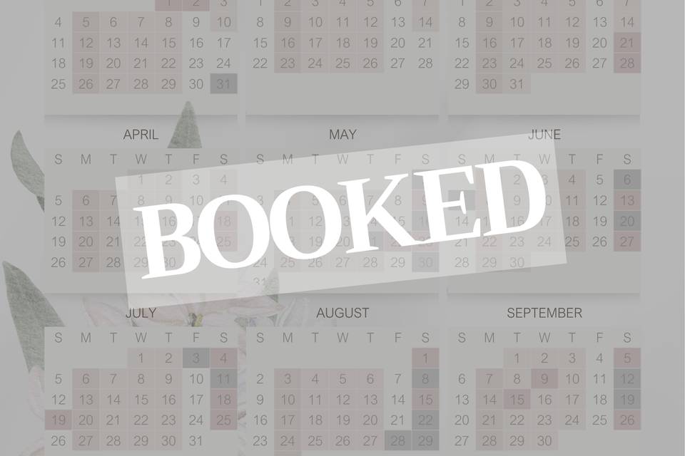 2026 Wedding Season is Booked!