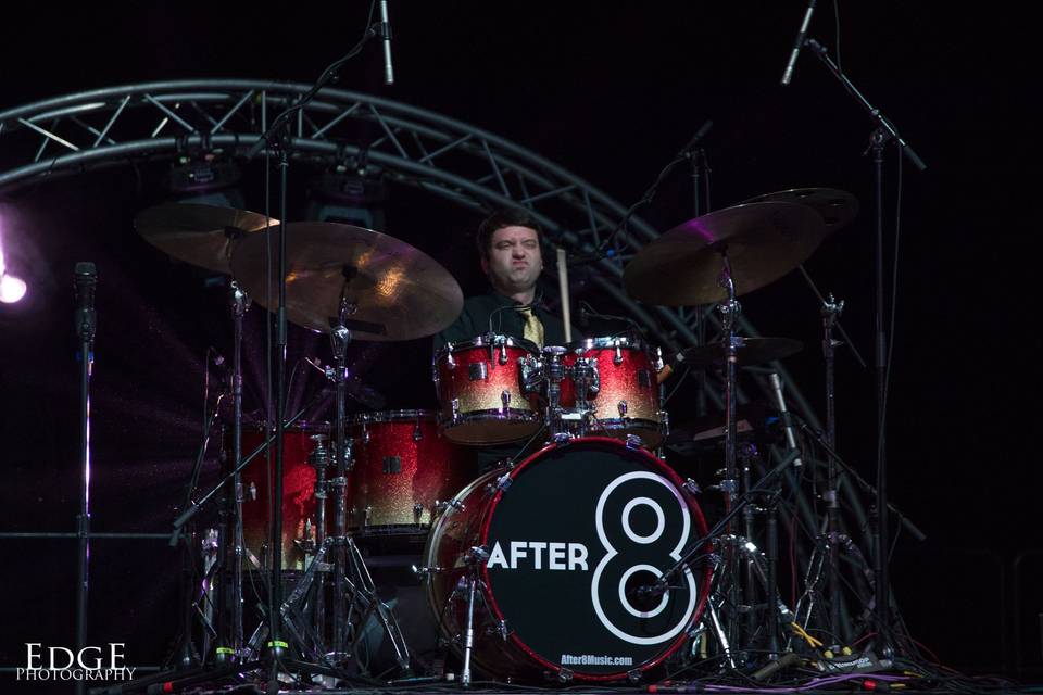 Drummer in action