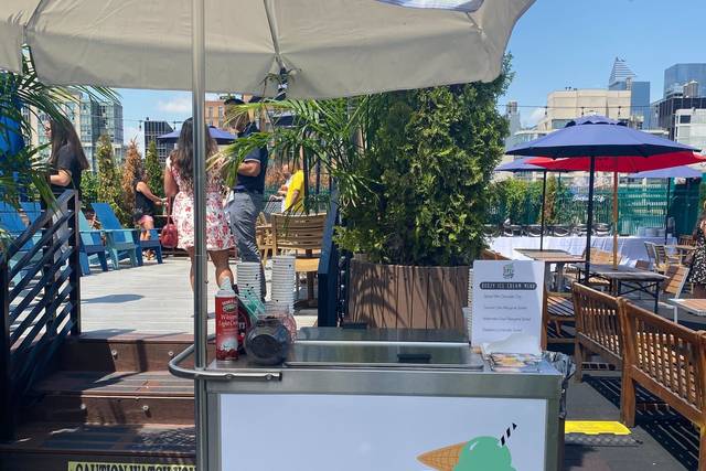 Tipsy scoop push cart set up