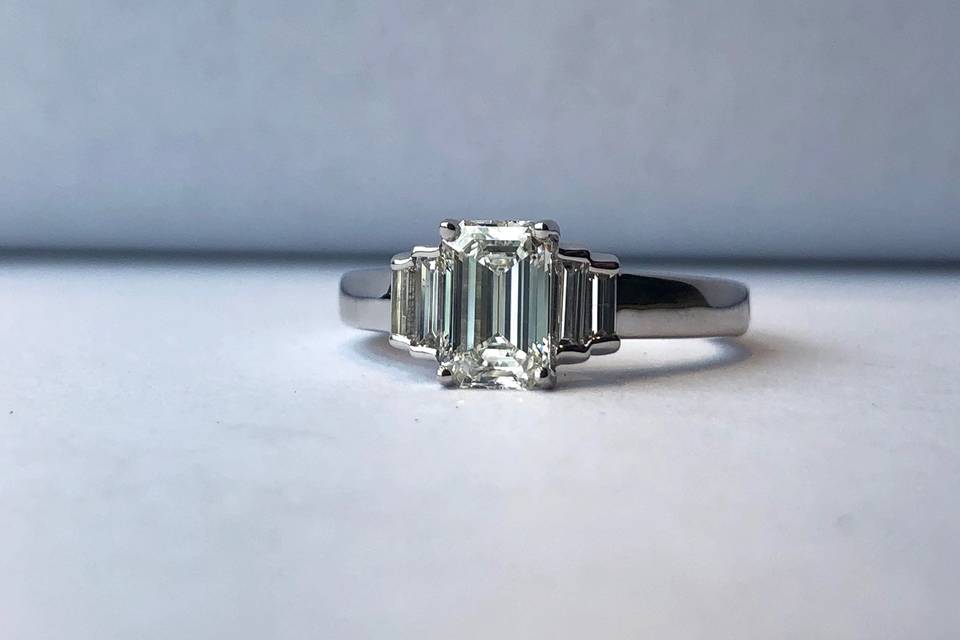 Emerald Cut with accents