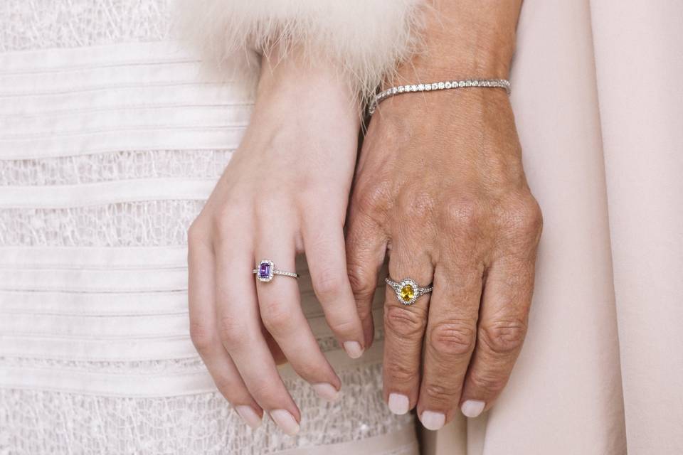 Sapphire and diamonds