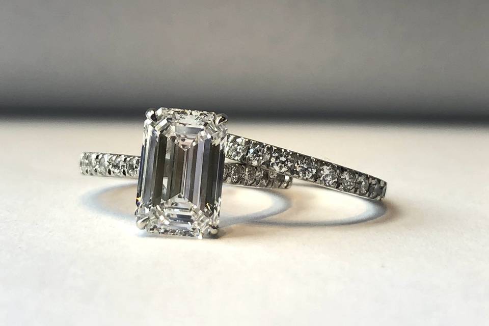 Emerald Cut with diamonds