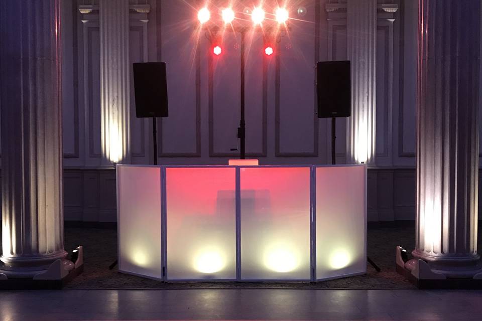 DJ Booth Facade and Lights