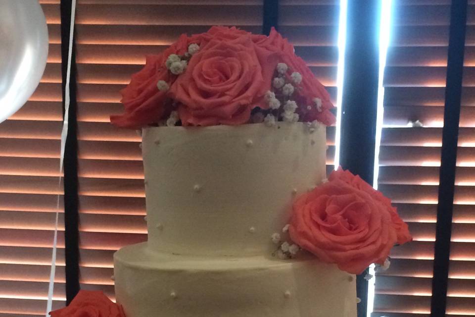 Rose wedding cake - Delights by Lisa