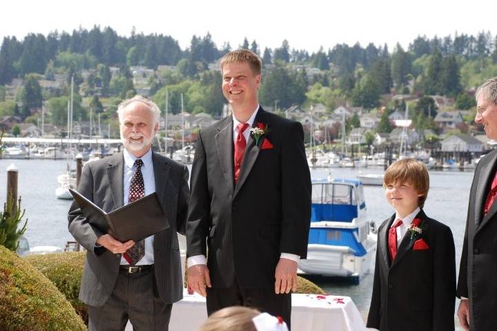 Officiant heading the ceremony