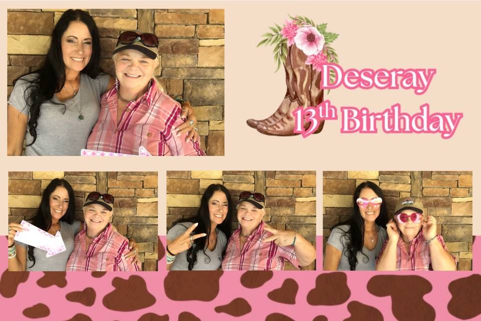 Birthday 4 photo layout