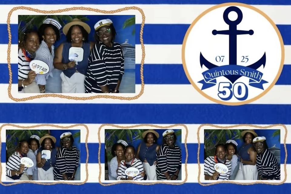 50th Birthday 4 photo layout