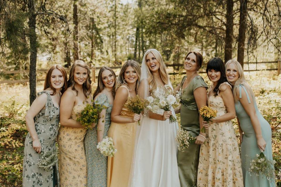 Mismatched bridesmaids Montana