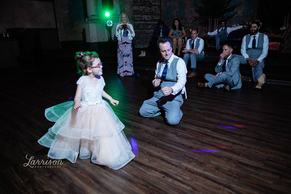 Flower girl & the groomsmen!