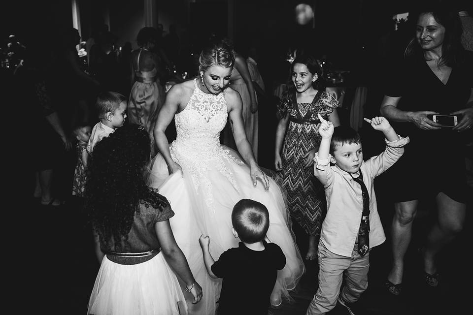 Dancing with the kids!