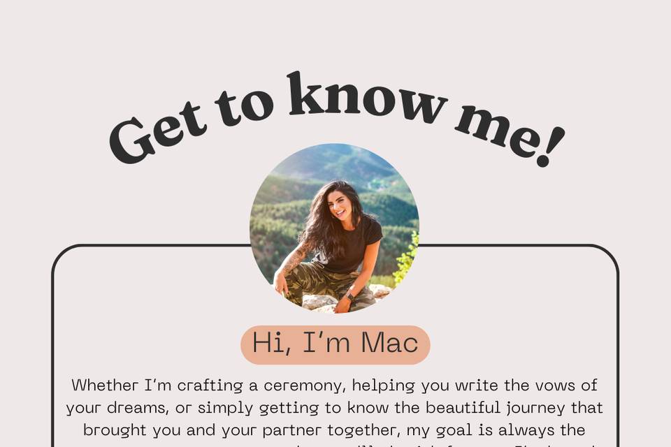 Get to know me!