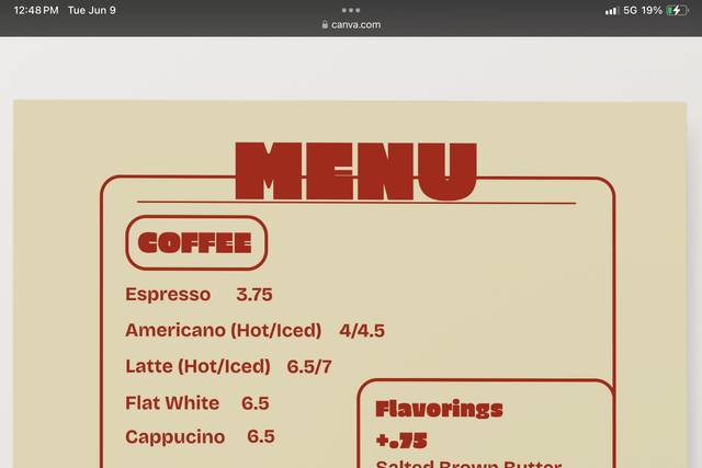 Summer ‘26 Menu