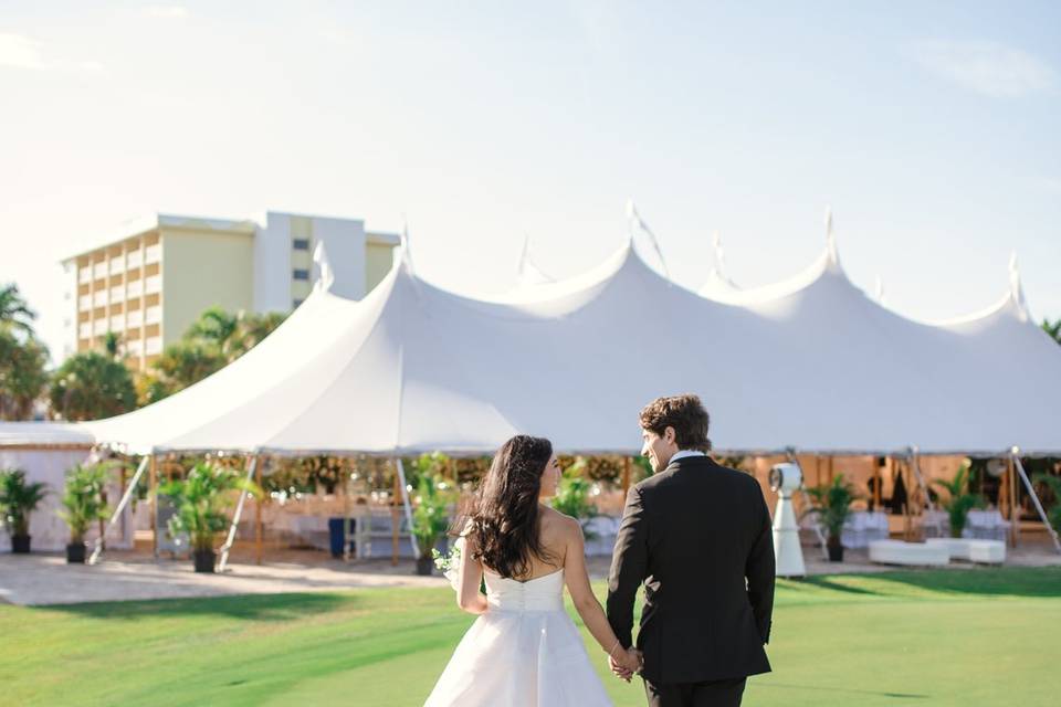 Tented Sperry coastal wedding