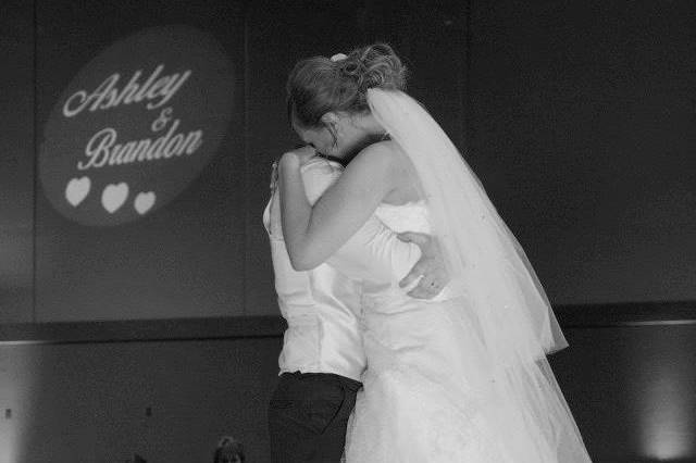 Newlyweds dancing