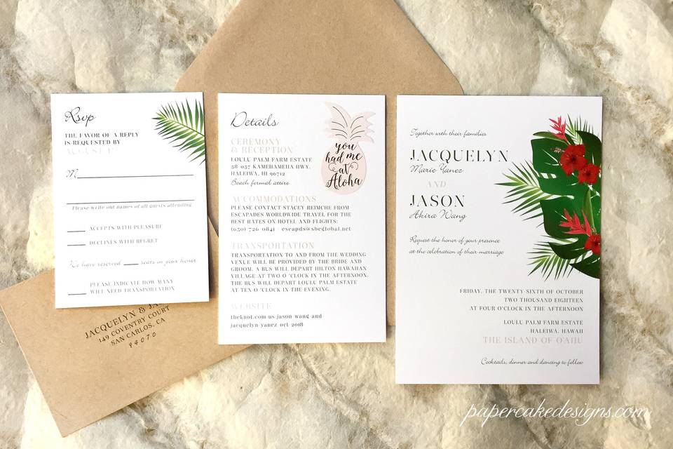 Tropical Destination Invites