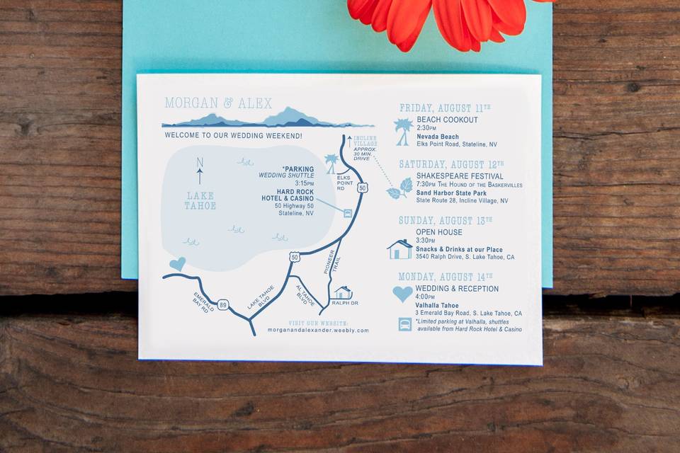 Custom Printable Wedding Map