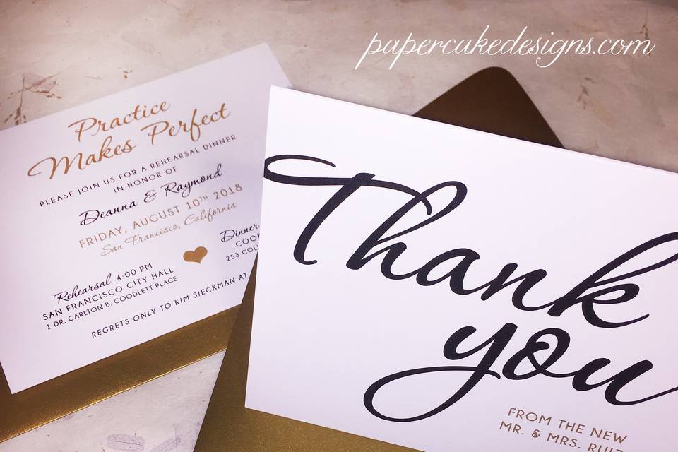 Dinner & Thank You cards