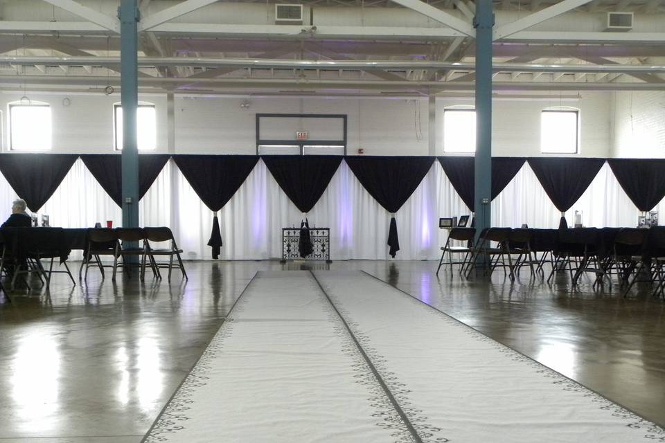 Wedding reception setup