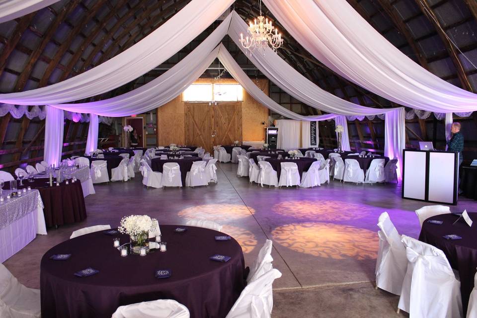 Wedding reception setup