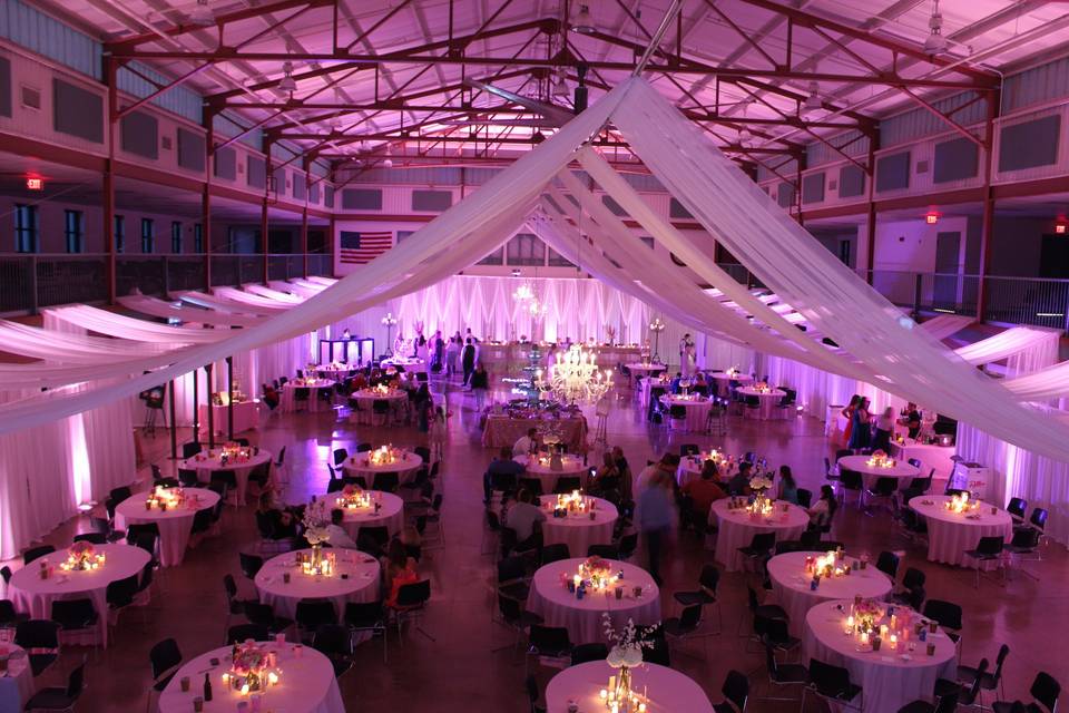 Wedding reception setup