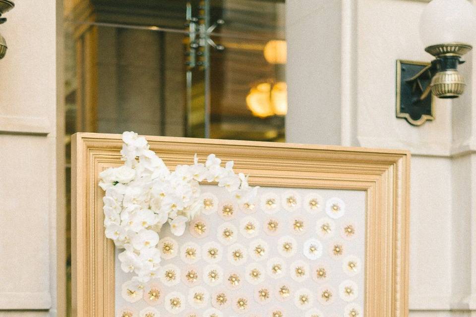 Flower Escort Card Wall