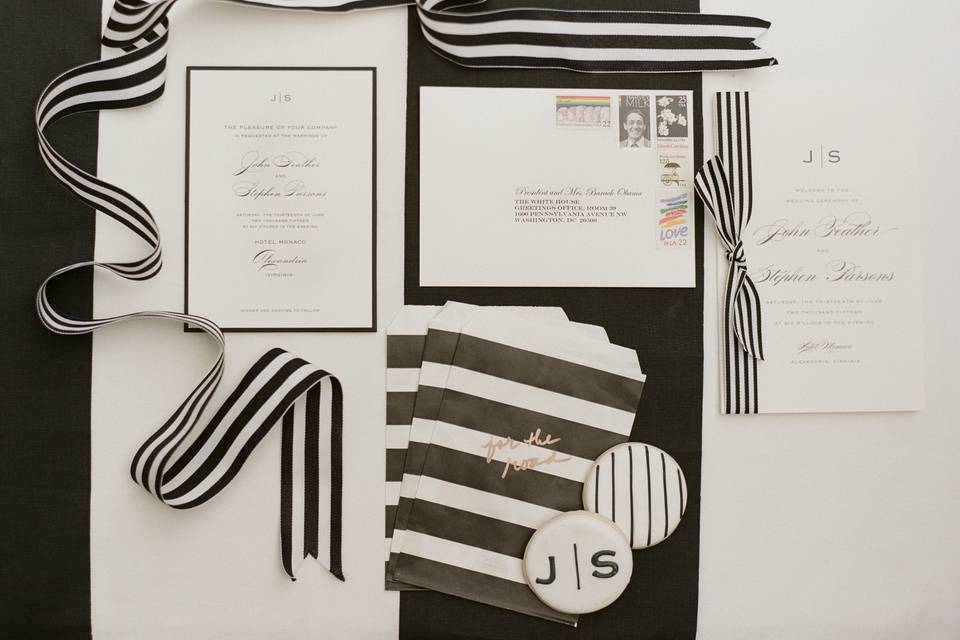 Black & White Invitations