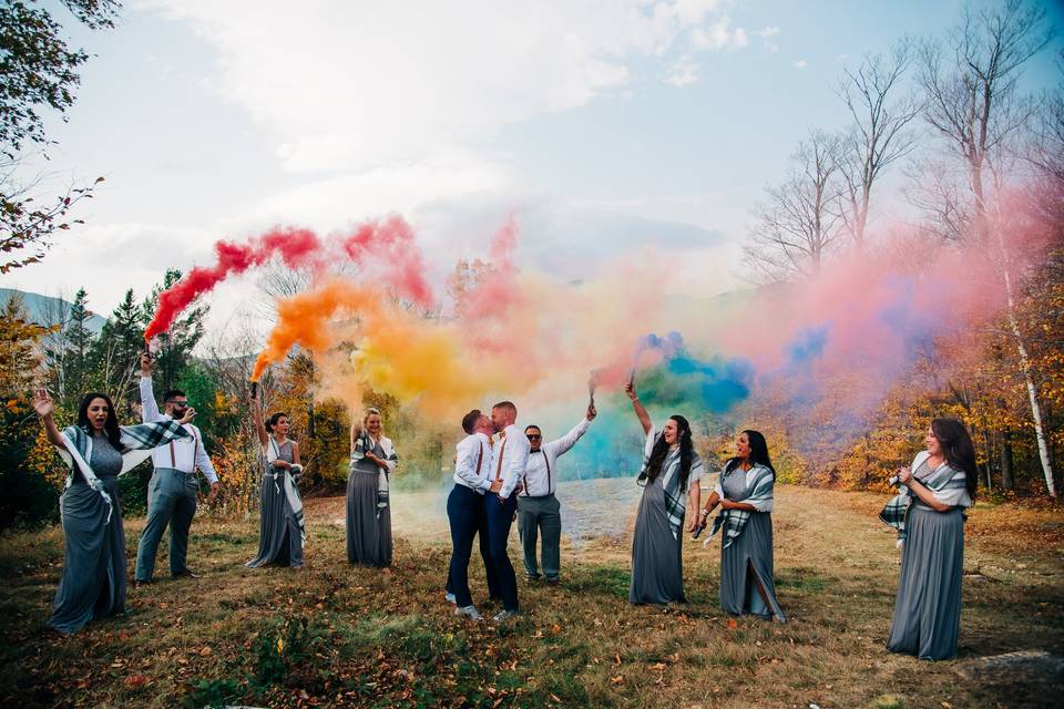 Rainbow Smoke Bombs