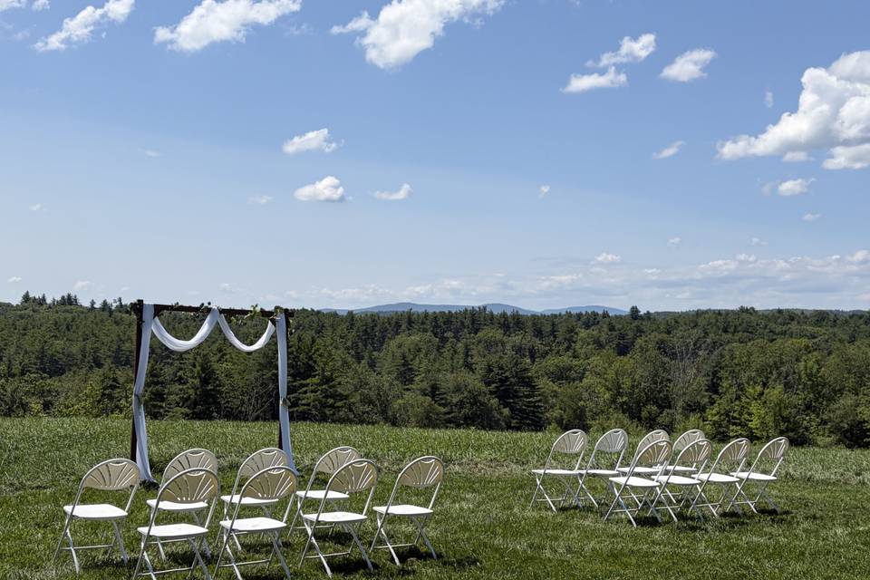 Arbor in field