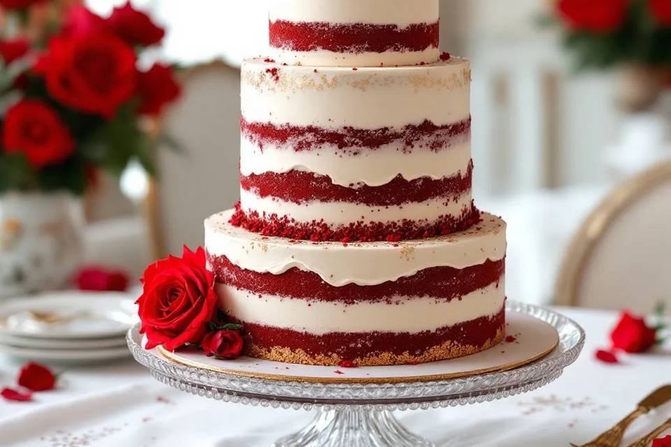 Blush Garden Wedding Cake