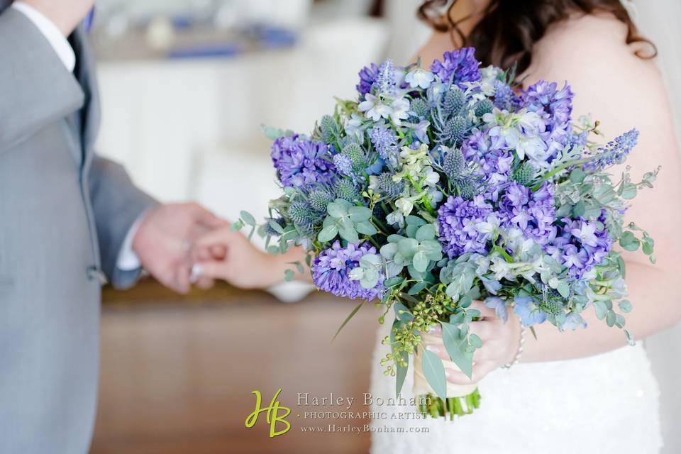 Blue hews  bouquet