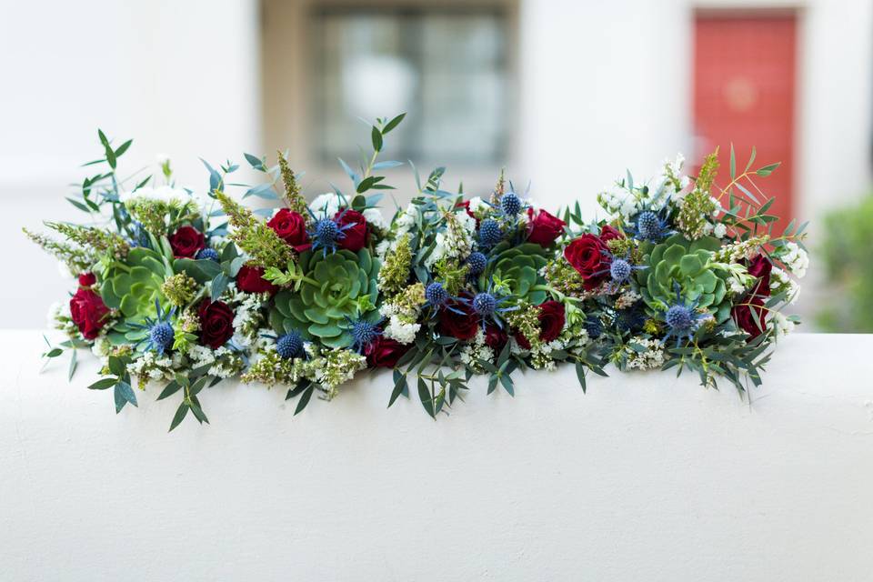 Navy and Succulent wedding