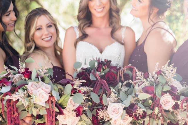 Burgundy wedding