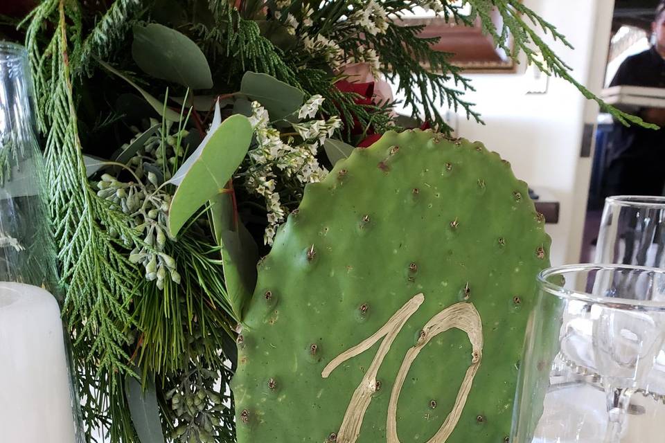 Cactus Table number
