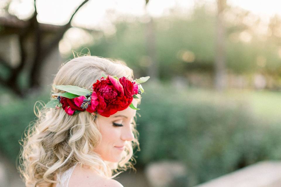 Boho Bride flower crown