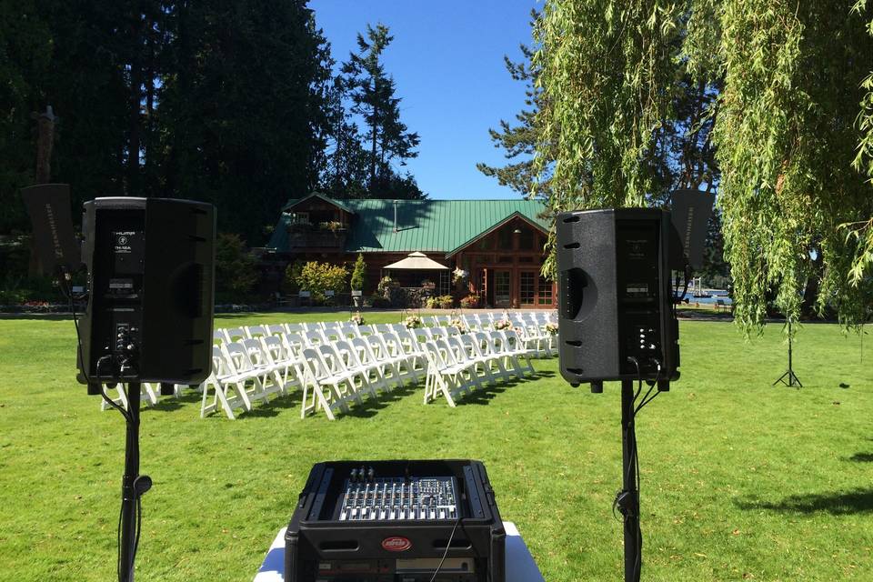 Chairs set up