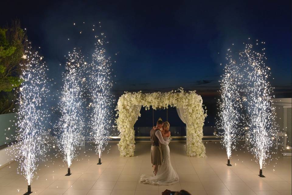 Stage fountains - Santorini