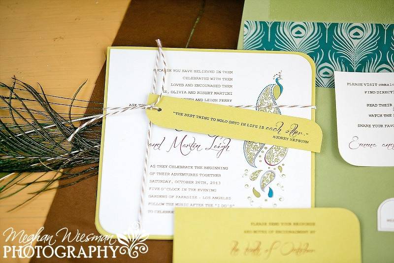 Peacock invitation