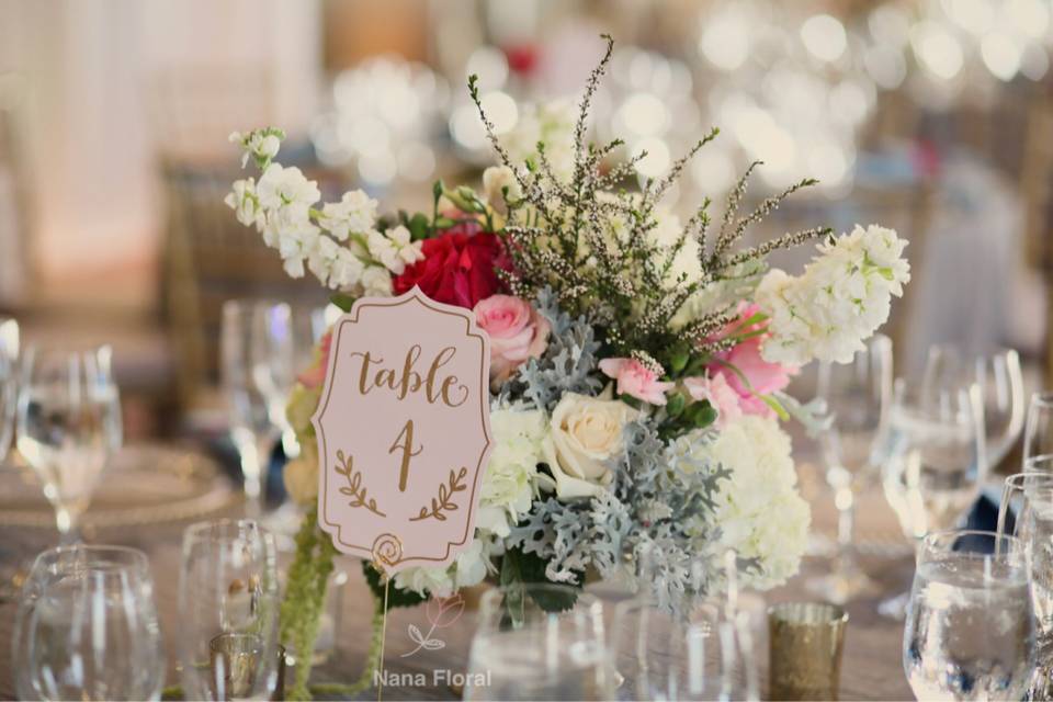 Pink table cloths