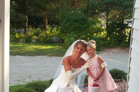 Bride and Flower Girl