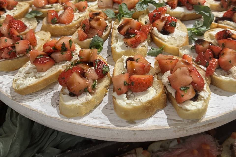 Strawberry Basil Bruschetta