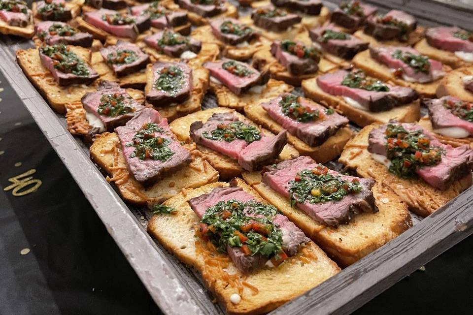 Beef Tenderloin Crostini