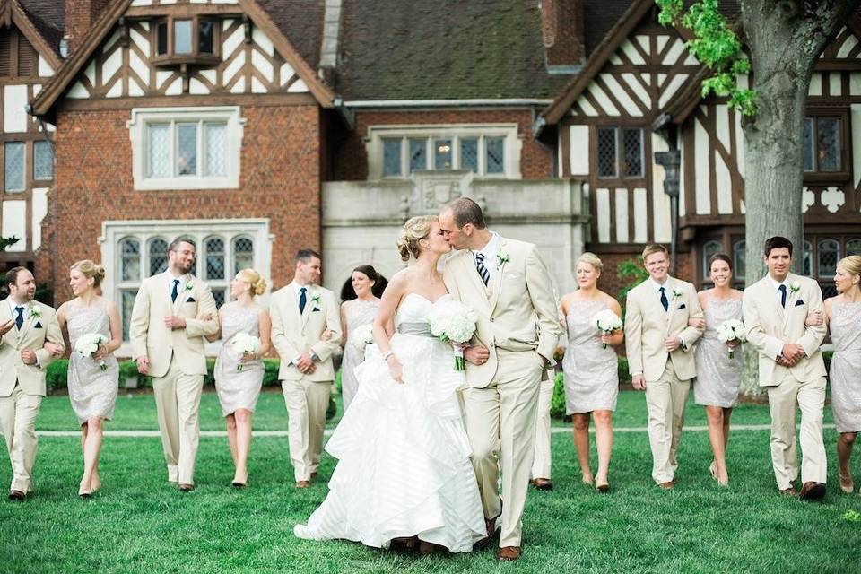 Newlyweds and their guests