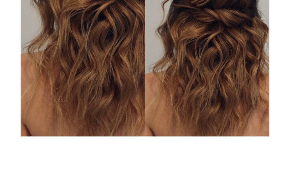 Half up half down hairstyle