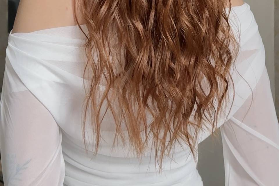 Textured half up half down