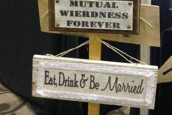 Wedding creative signage