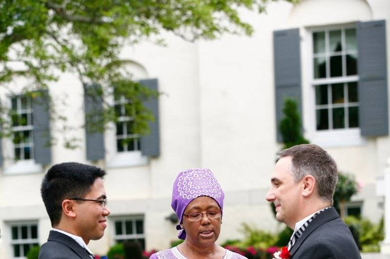 Wedding ceremony outside